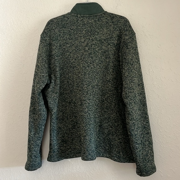 Eddie Bauer Mens Green Sweater Fleece 1/4 Zip Pockets Pullover Long Sleeve XL - Picture 8 of 16